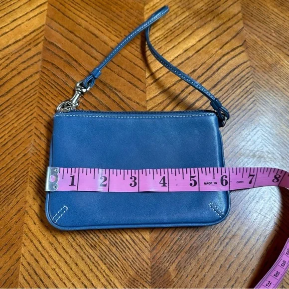 Coach Blue Wristlet Clutch
